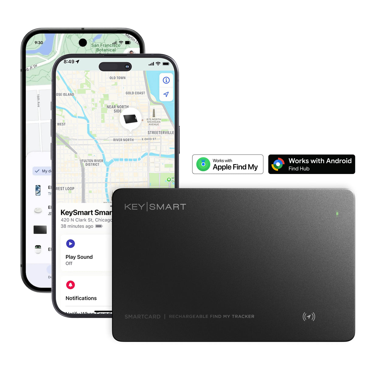 SmartCard (Gen 3) | Works With Apple Find My & Android Find Hub | Wireless Charging