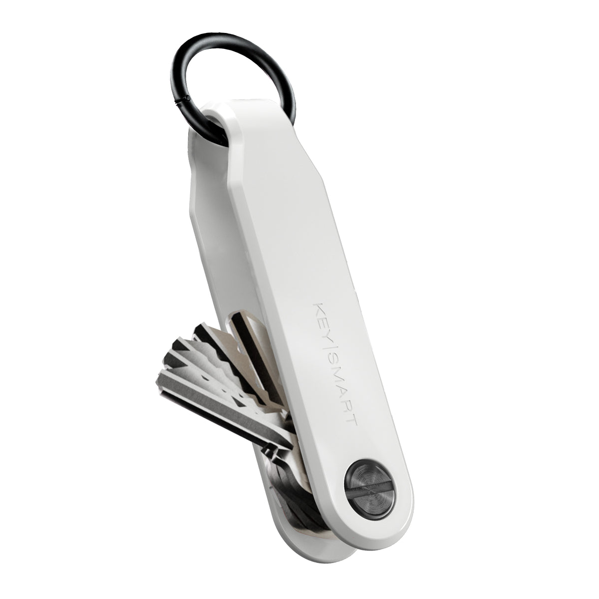 Keysmart® Loop White | Key Holder With Locking Screws | Organize Up To 5 Keys