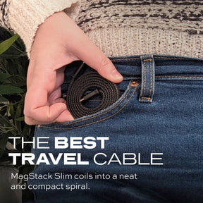Statik® MagStack® Slim | Tangle-Free Magnetic Nylon | Charge & Data Cable