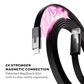 Statik® MagStack® Slim | Tangle-Free Magnetic Nylon | Charge & Data Cable