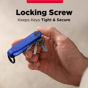 Keysmart® Loop Blue | Key Holder With Locking Screws | Organize Up To 5 Keys