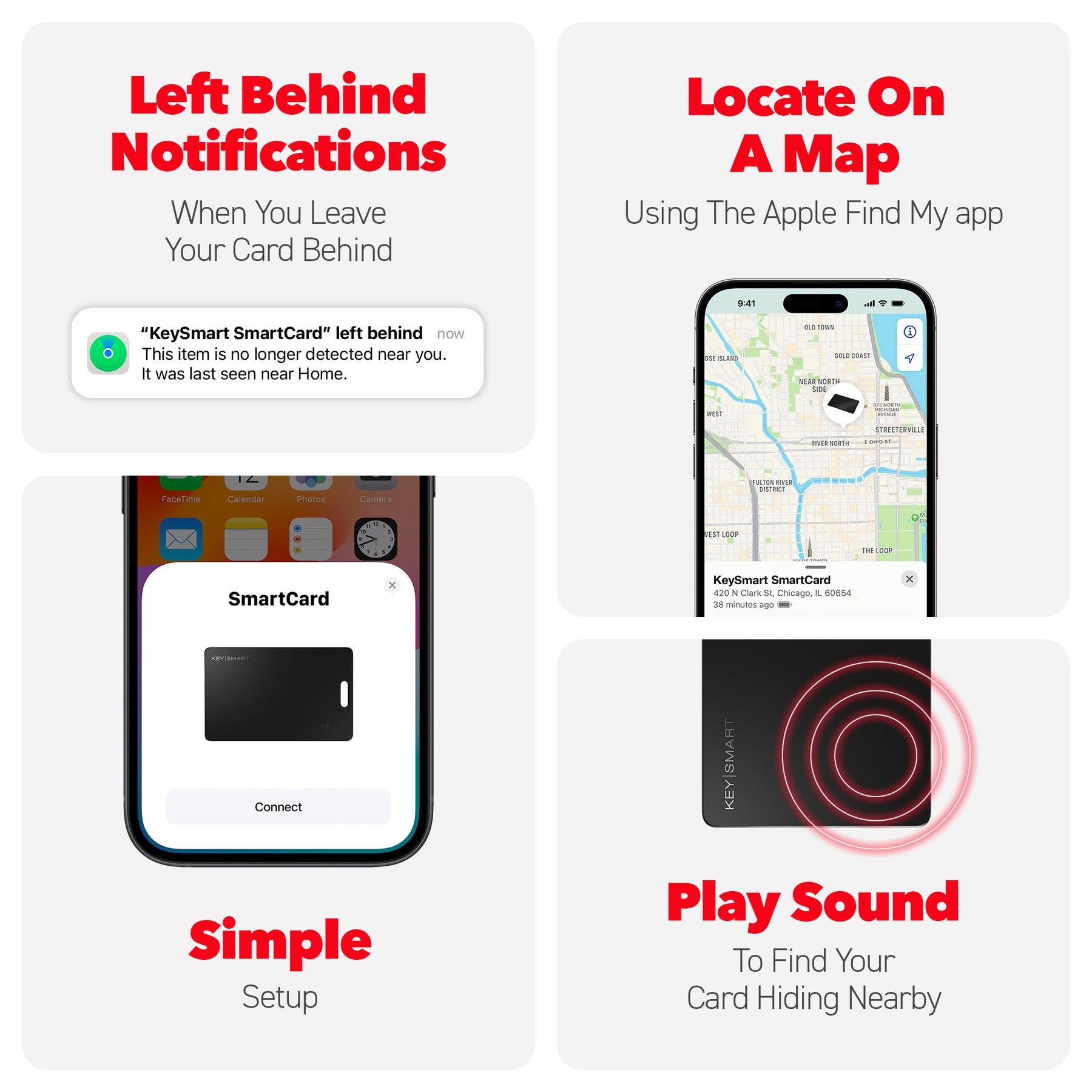 KeySmart® SmartCard | Works With Apple Find My App | Wireless Charging