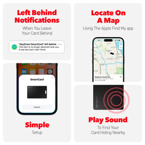 KeySmart® SmartCard | Works With Apple Find My App | Wireless Charging