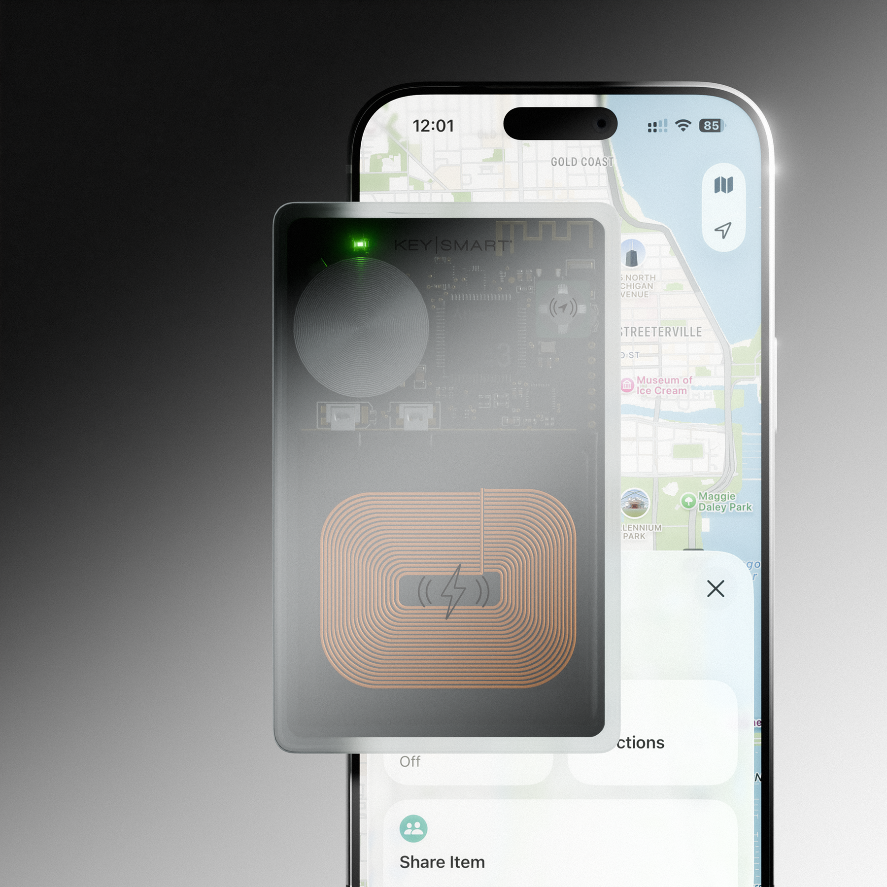 SmartCard Ghost (Gen 3) | Works With Apple Find My & Android Find Hub  | Wireless Charging