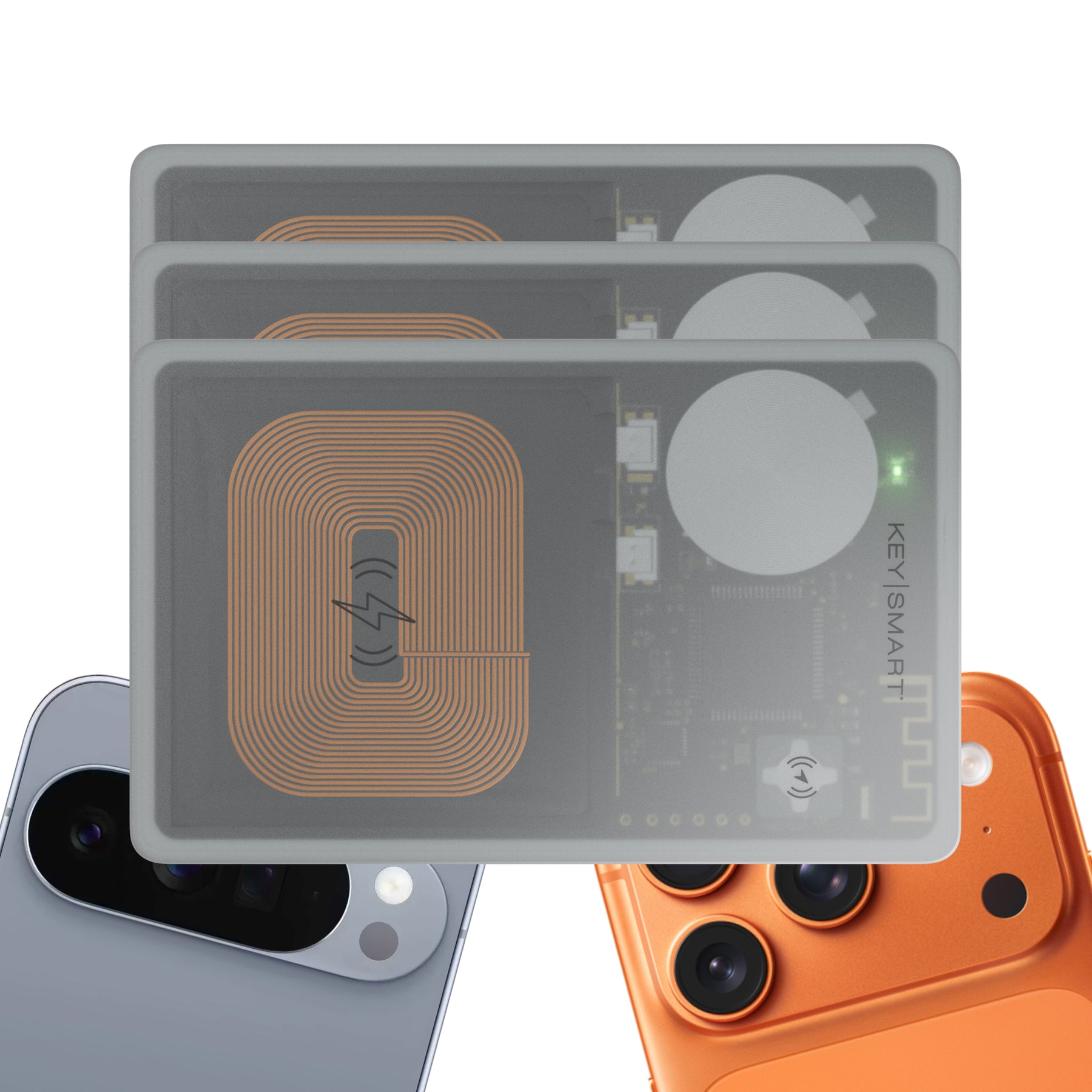 3 Pack SmartCard Ghost (Gen 3) | Works With Apple Find My & Android Find Hub  | Wireless Charging | Multipack