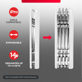 KeySmart® iPro | Works With Apple Find My Network | Holds Up to 14 Keys