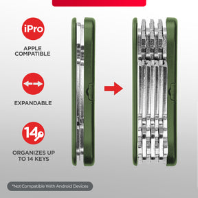 KeySmart® iPro | Works With Apple Find My Network | Holds Up to 14 Keys