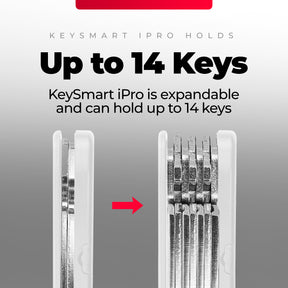 KeySmart® iPro | Works With Apple Find My Network | Holds Up to 14 Keys