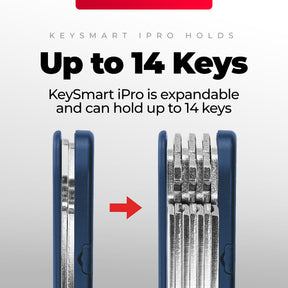 KeySmart® iPro | Works With Apple Find My Network | Holds Up to 14 Keys