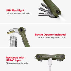 KeySmart® iPro | Works With Apple Find My Network | Holds Up to 14 Keys