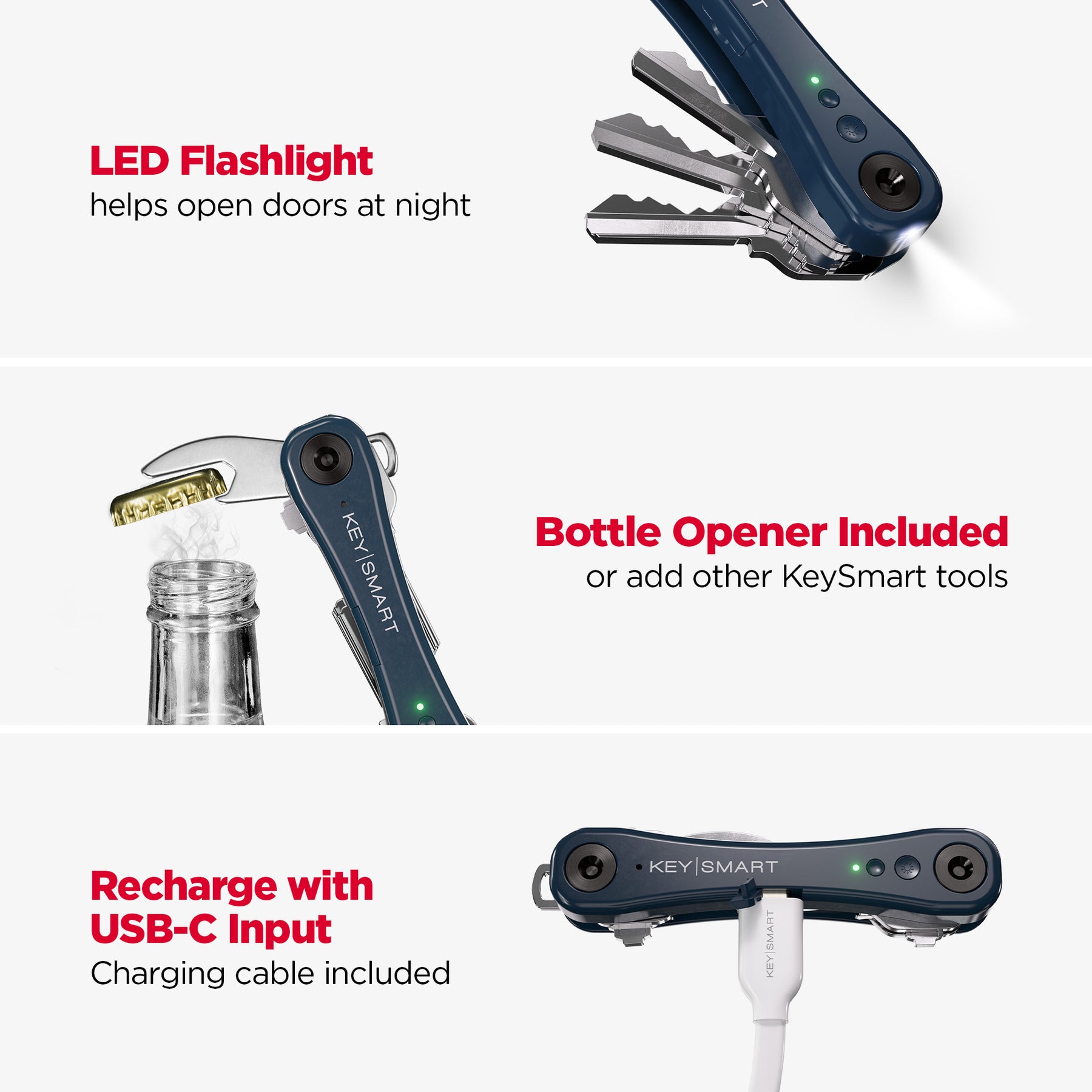 KeySmart® iPro | Works With Apple Find My Network | Holds Up to 14 Keys