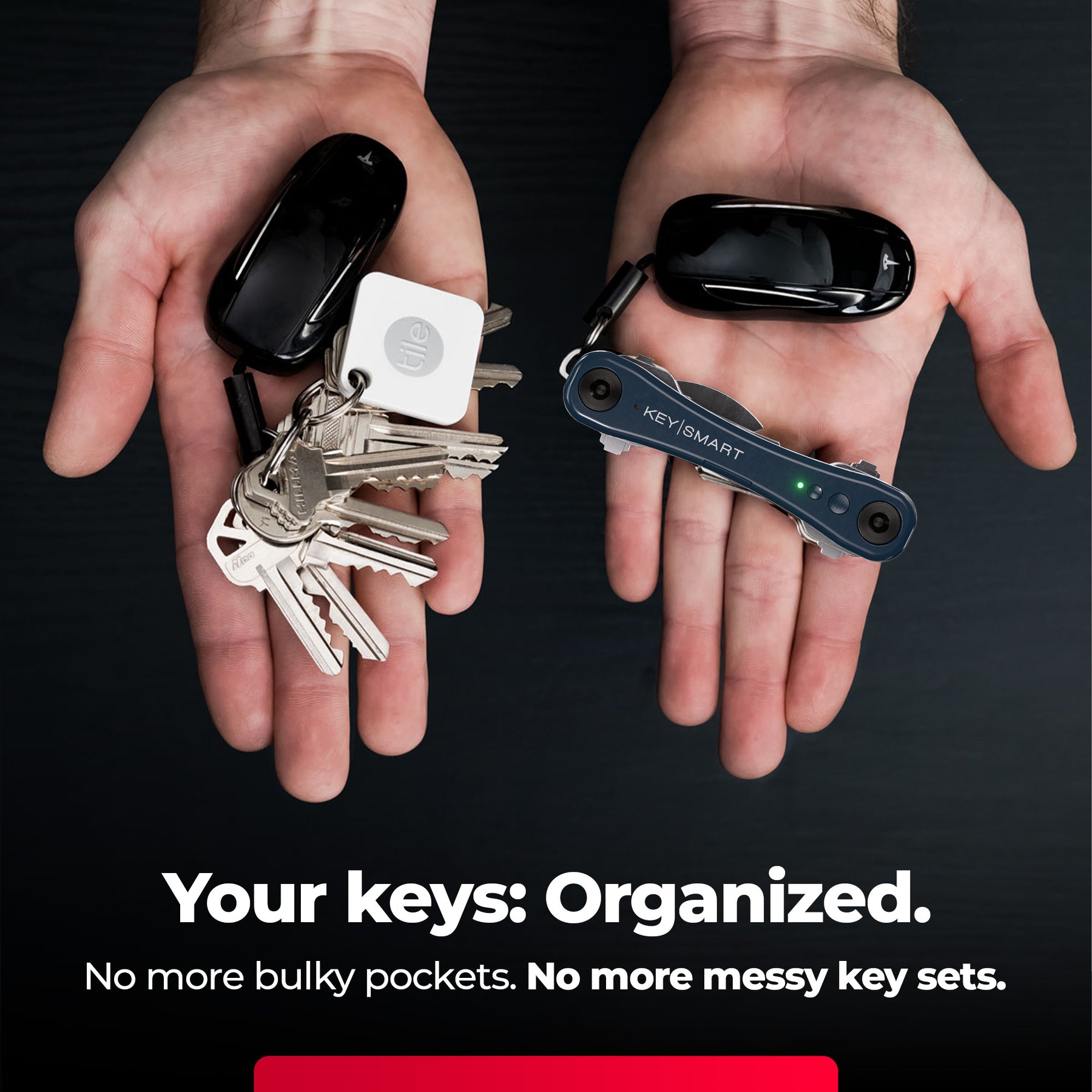 KeySmart® iPro | Works With Apple Find My Network | Holds Up to 14 Keys