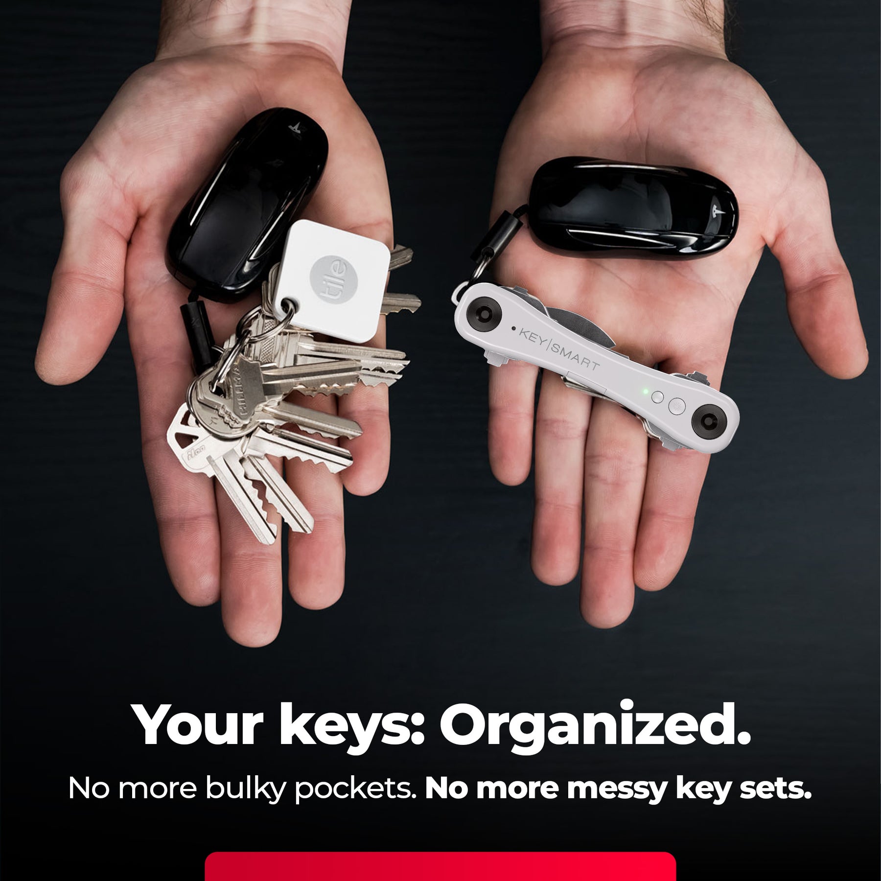 KeySmart® iPro | Works With Apple Find My Network | Holds Up to 14 Keys