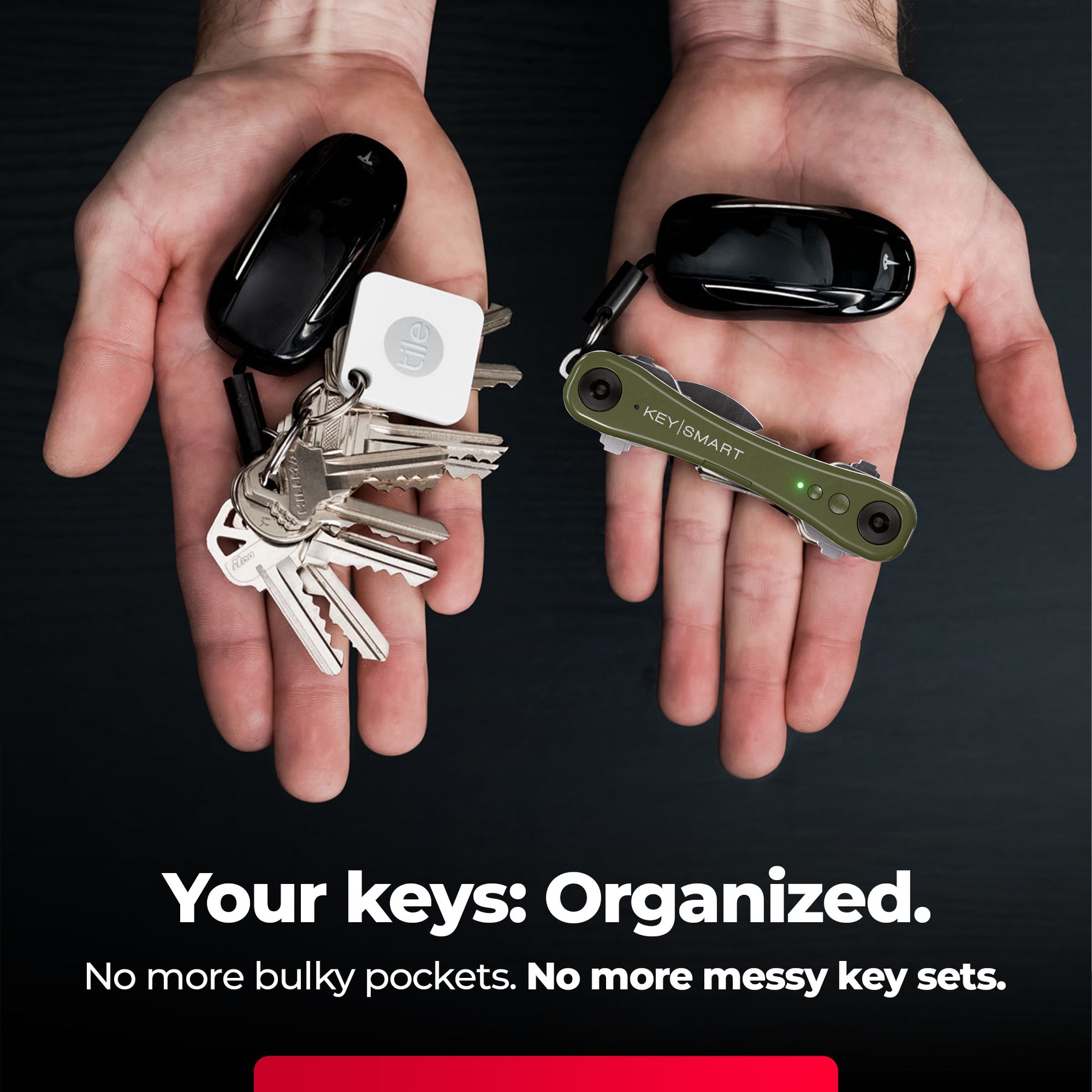 KeySmart® iPro | Works With Apple Find My Network | Holds Up to 14 Keys