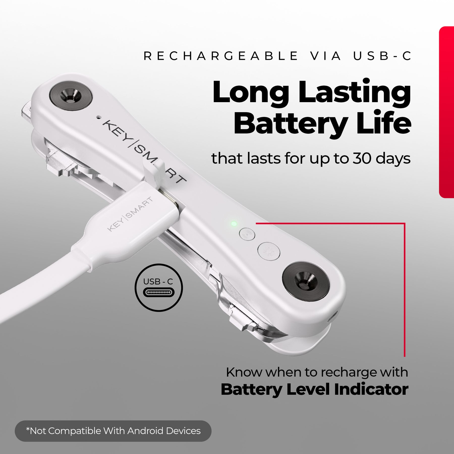 KeySmart® iPro | Works With Apple Find My Network | Holds Up to 14 Keys