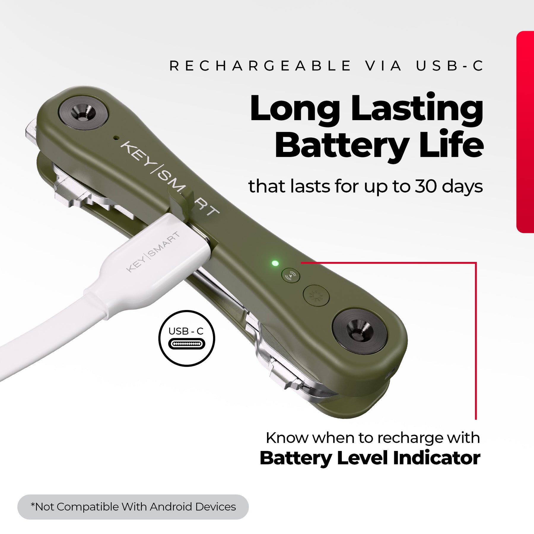 KeySmart® iPro | Works With Apple Find My Network | Holds Up to 14 Keys