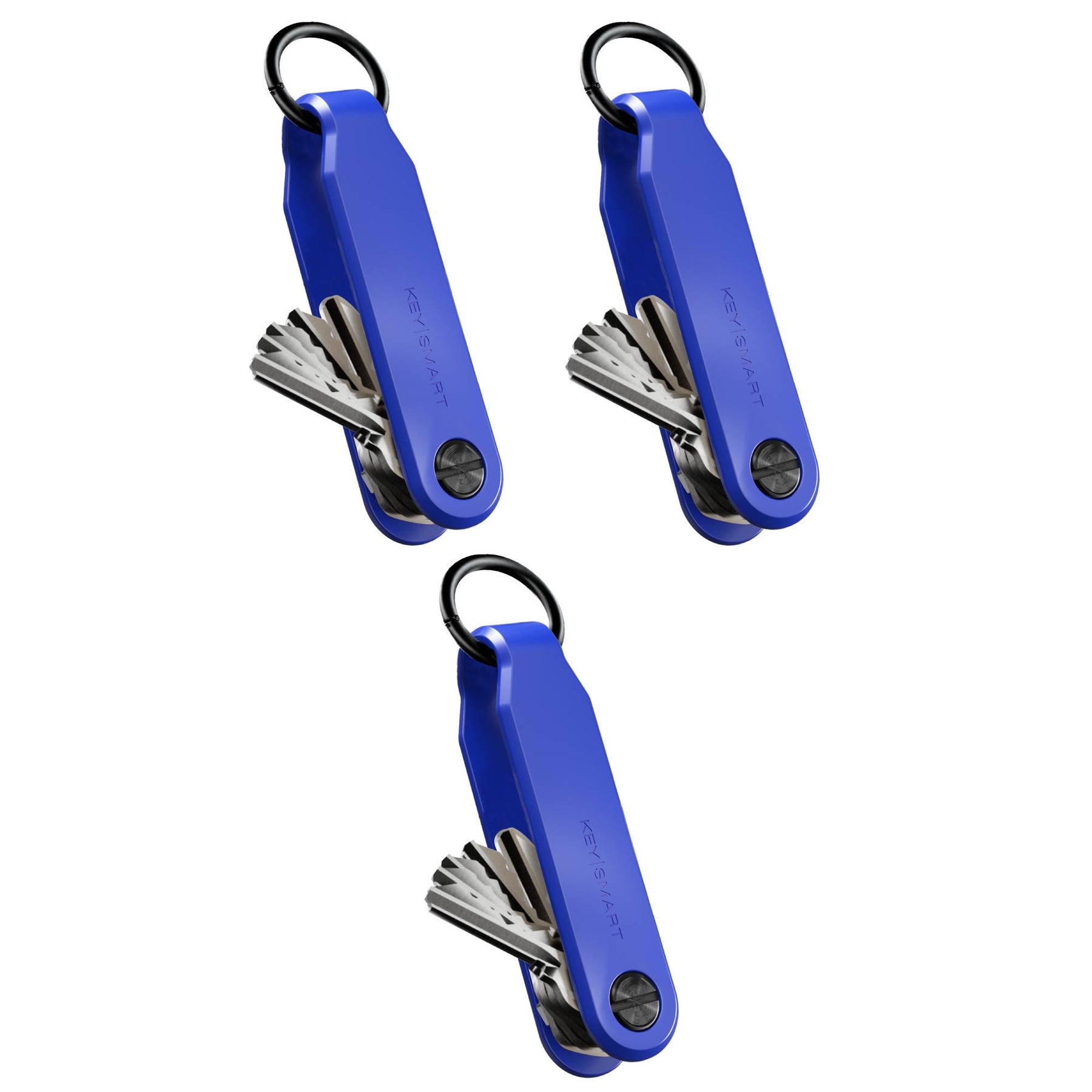 3 Pack Keysmart® Loop Blue | Key Holder With Locking Screws | Organize Up To 5 Keys | Multipack