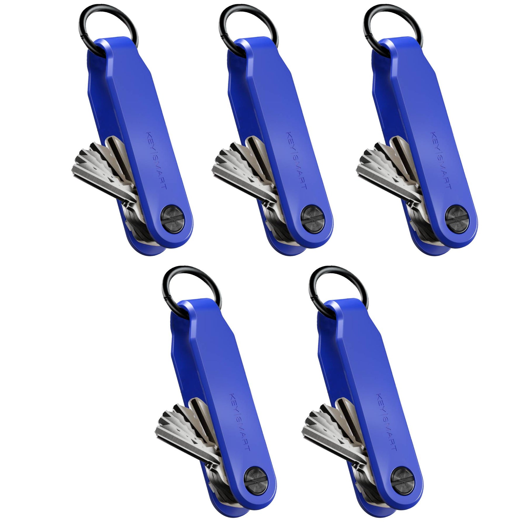 5 Pack Keysmart® Loop Blue | Key Holder With Locking Screws | Organize Up To 5 Keys | Multipack